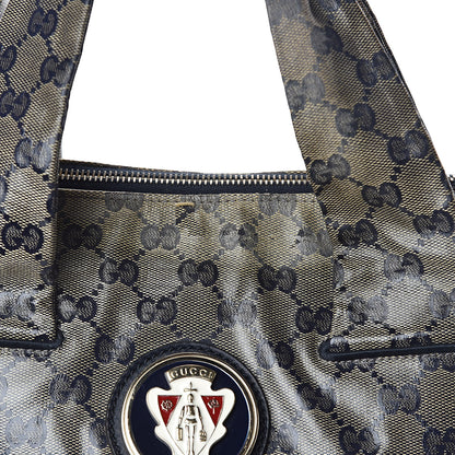 Gucci Crystal Monogram Hysteria Tote Navy Blue 9 of 14