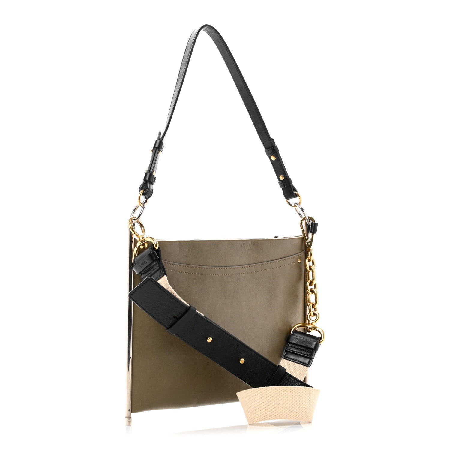 Chloe Smooth Calfskin Medium Roy Clutch Merino Grey 3 of 9
