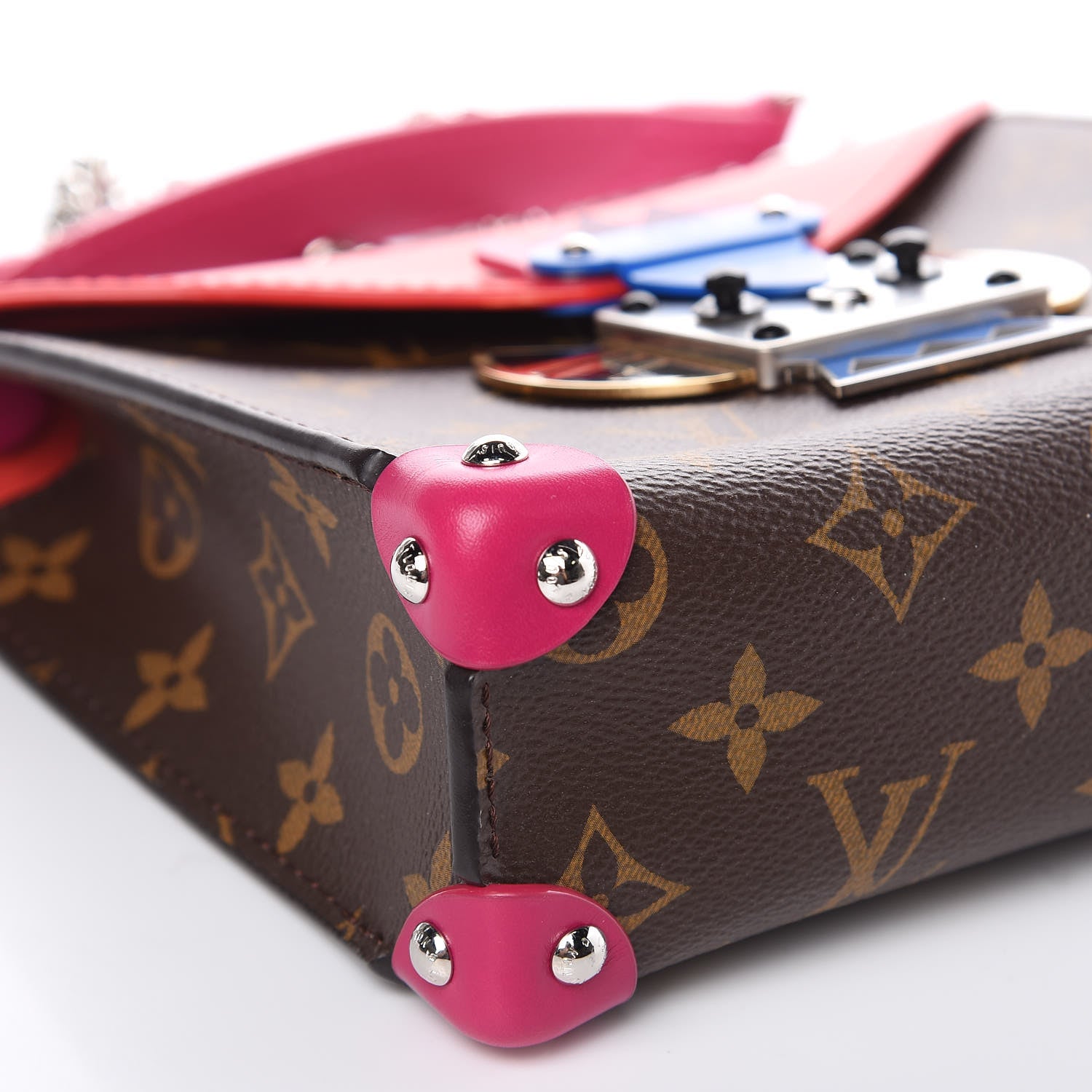 Louis Vuitton Monogram Tribal Mask Pochette PM Rouge 7 of 9