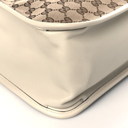 Gucci Monogram New Sakai Calfskin Lux Horsebit 1955 Tote Beige Ebony Mystic White 10 of 11