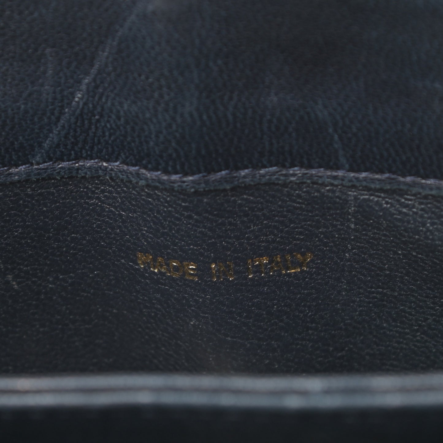 Lambskin CC Tassel Shoulder Bag Navy