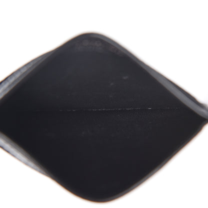 Saint Laurent Grain De Poudre Monogram Credit Card Case Black 5 of 9