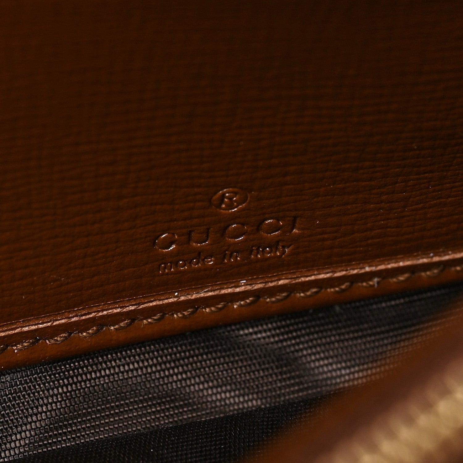 Gucci GG Supreme Monogram Azalea Calfskin Web Jackie 1961 Chain Wallet Beige Ebony Brown Sugar 6 of 8