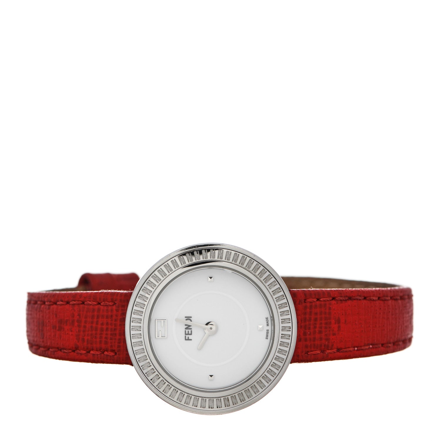 Fendi Stainless Steel Calfskin 28mm My Way Quartz Watch Red 2 of 8