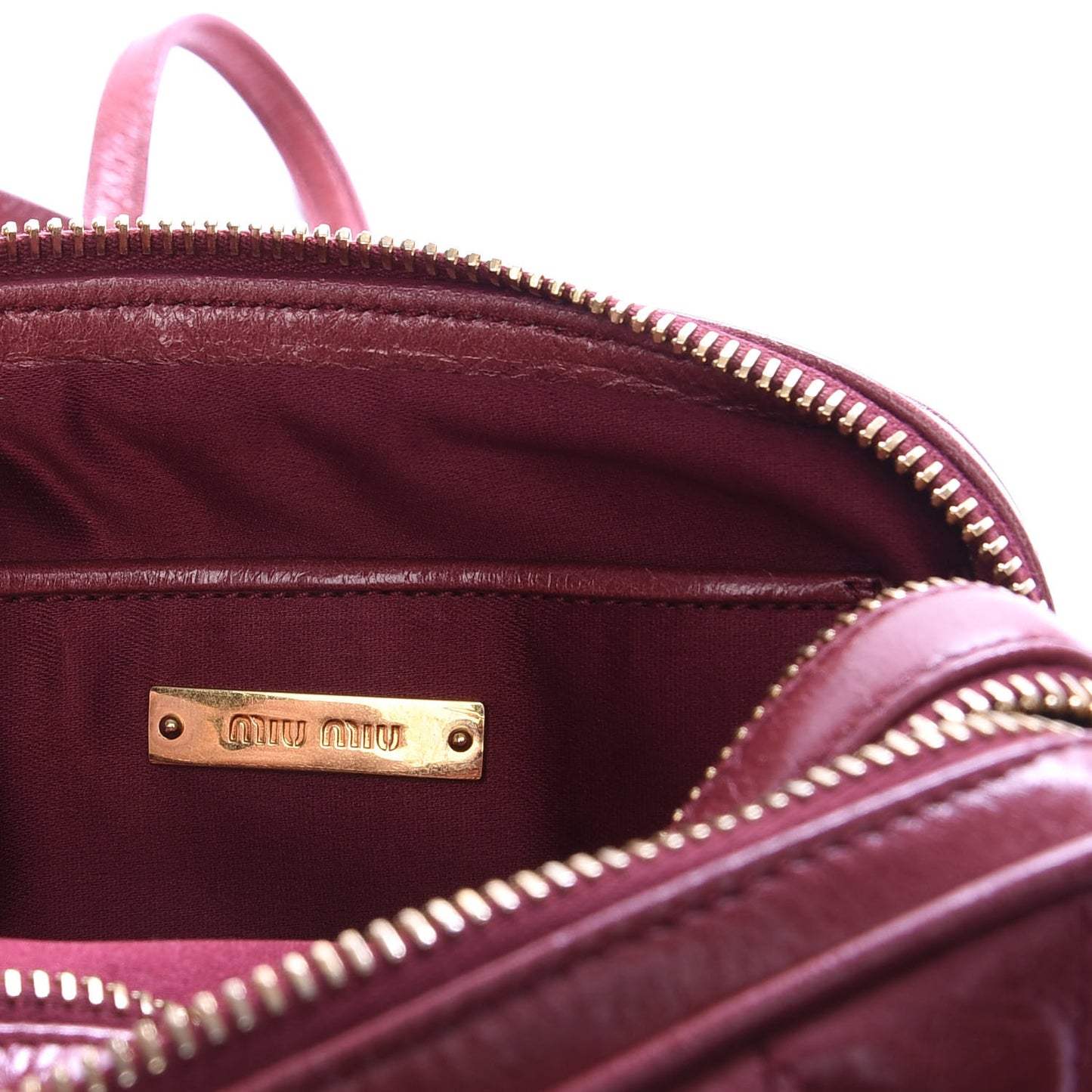 Vitello Shine Quilted Camera Bag Bruyere