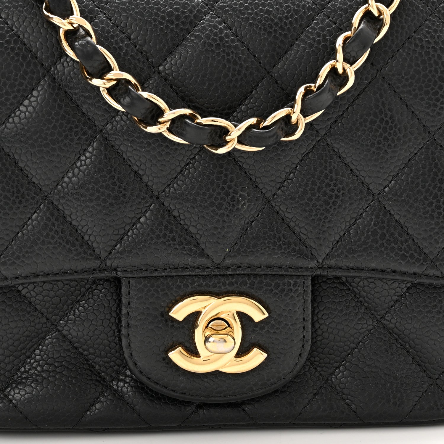 Chanel Caviar Quilted Mini Square Flap Black 14 of 15