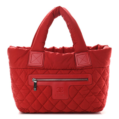 Chanel Nylon Quilted Small Coco Cocoon Tote Red 1 of 7