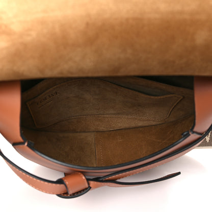 Loewe Calfskin Jacquard Small Gate Dual Bag Tan 5 of 9