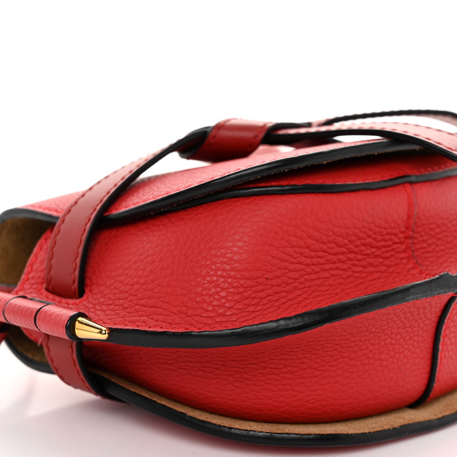 Loewe Grained Calfskin Mini Gate Crossbody Bag Scarlet Burnt Red 8 of 9