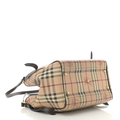 Burberry Haymarket Check Small Canterbury Tote Chocolate 4 of 13