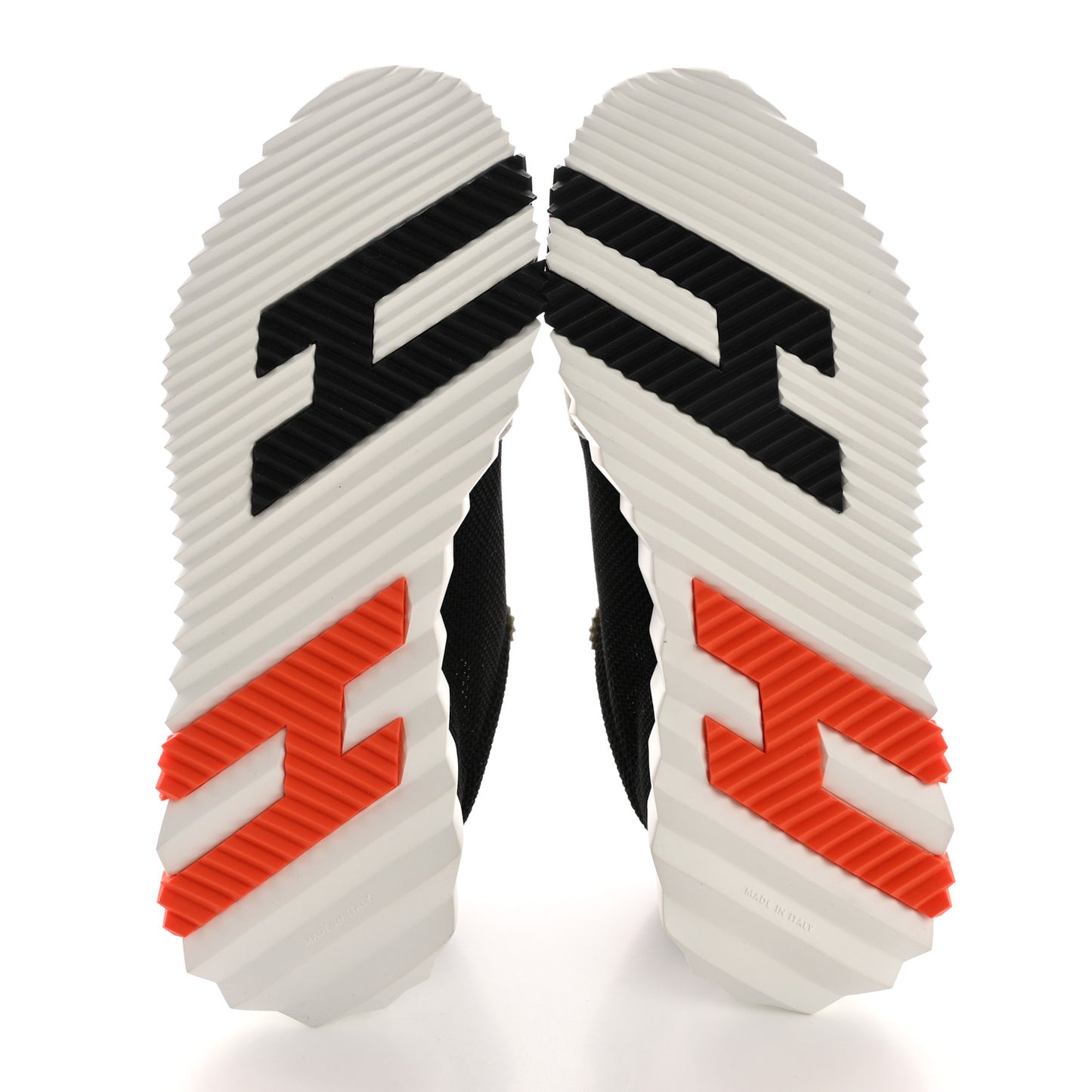 Air Mesh Suede Goatskin Bouncing Sneakers 39.5 Black Orange