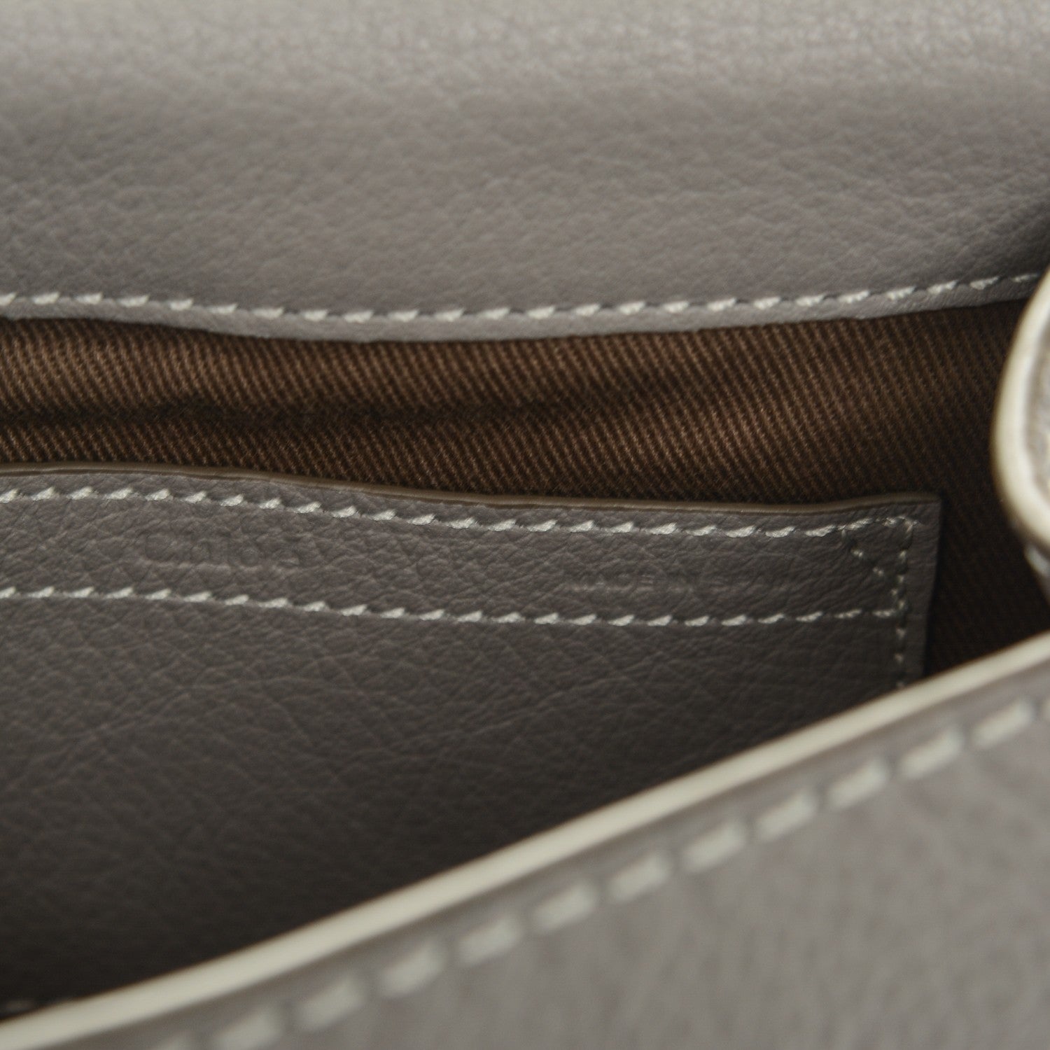 Chloe Calfskin Mini Marcie Round Crossbody Bag Cashmere Grey 6 of 6
