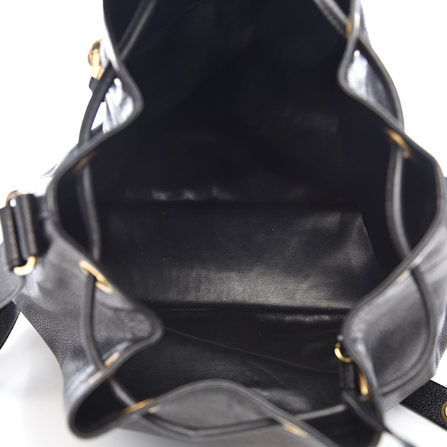 Chanel Caviar CC Drawstring Shoulder Bag Black 6 of 11