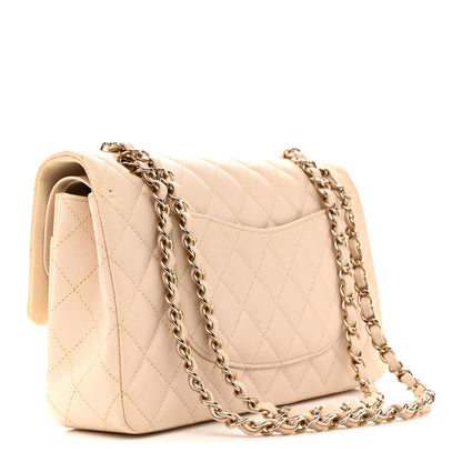 Chanel Caviar Quilted Medium Double Flap Light Beige 3 of 16