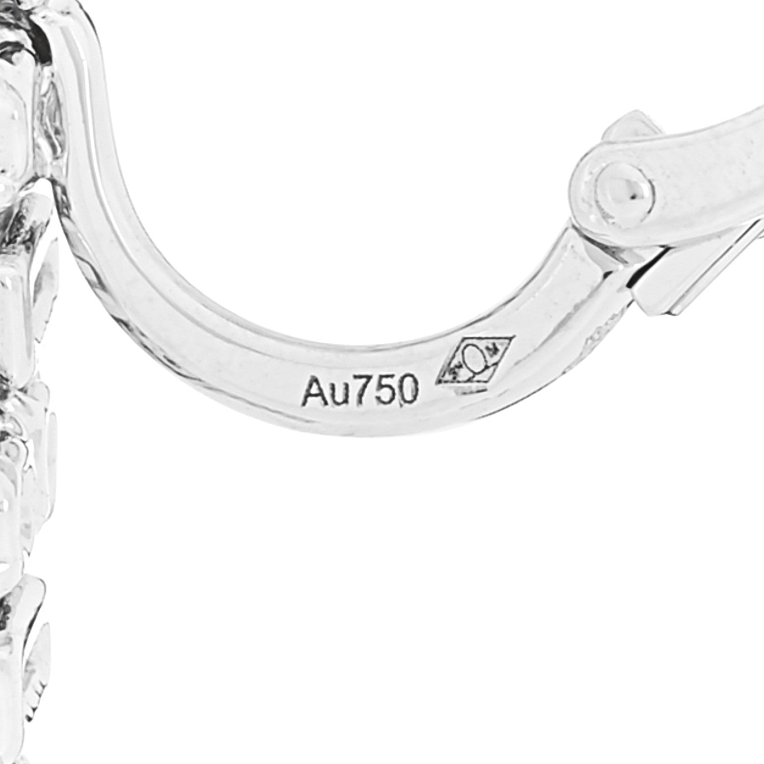 Cartier 18K White Gold Diamond Reflection de Cartier Earrings 5 of 6