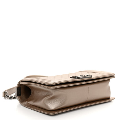 Chanel Metallic Caviar Quilted Medium Boy Flap Copper 4 of 11