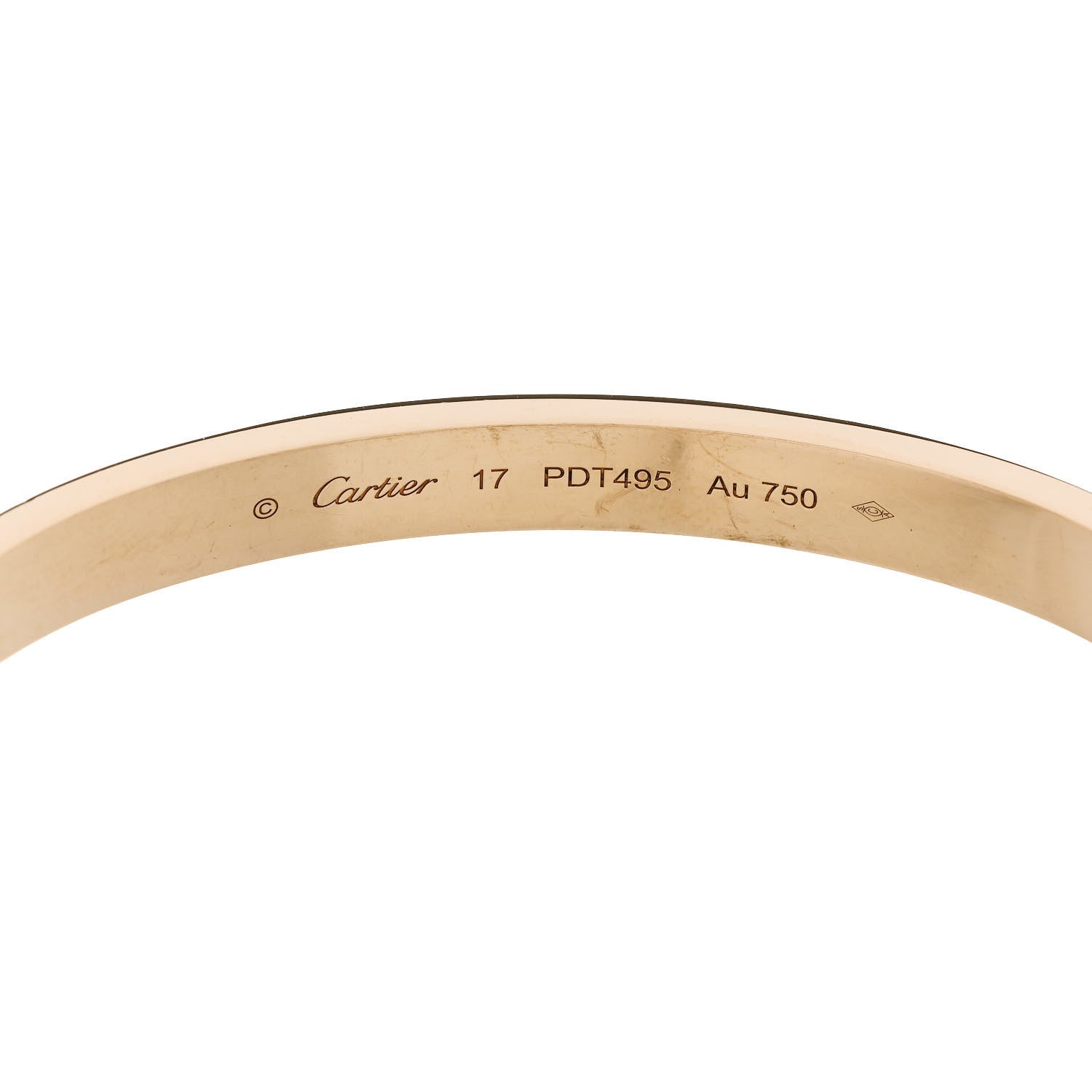 Cartier 18K Yellow Gold LOVE Bracelet 17 6 of 9