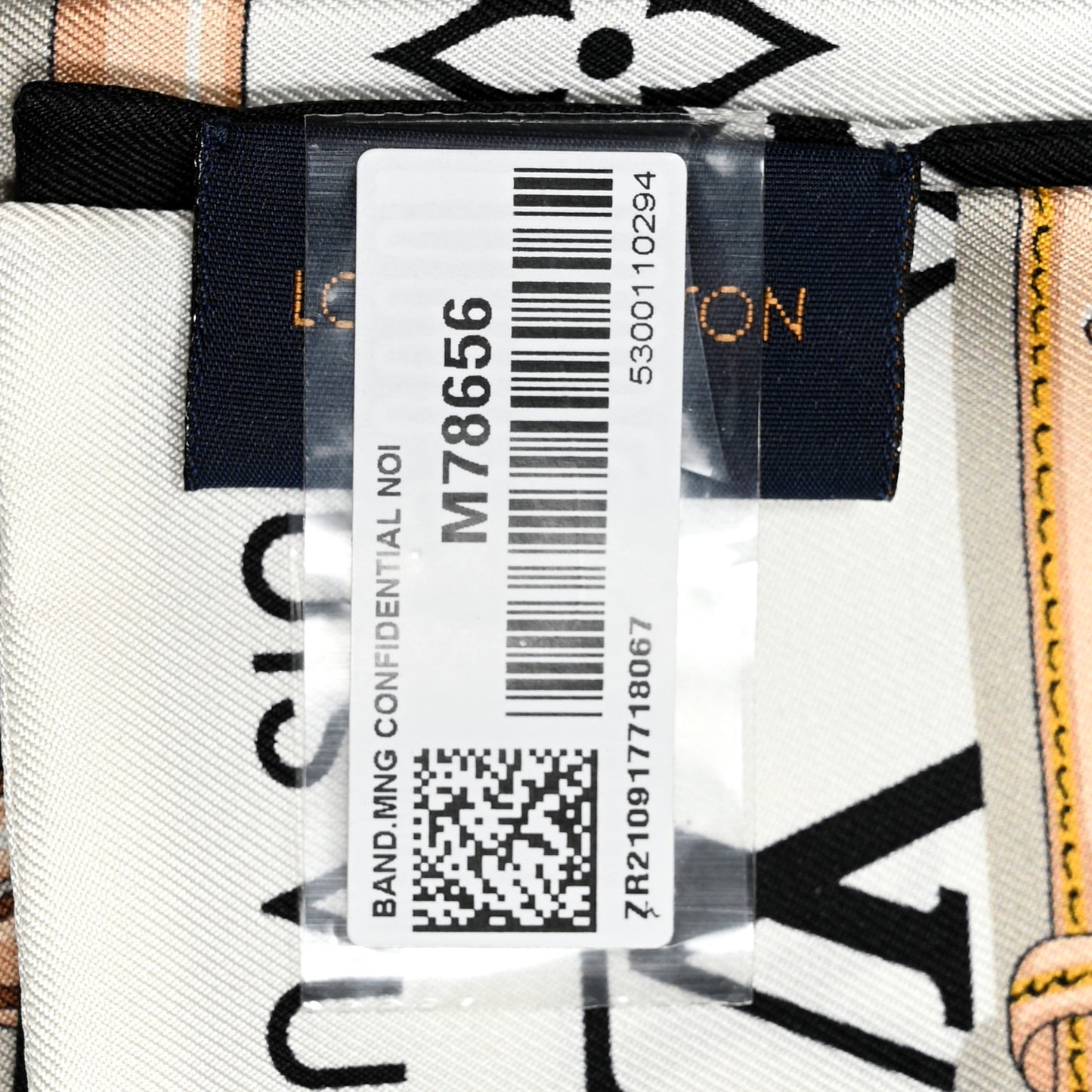 Silk Monogram Confidential Bandeau Black