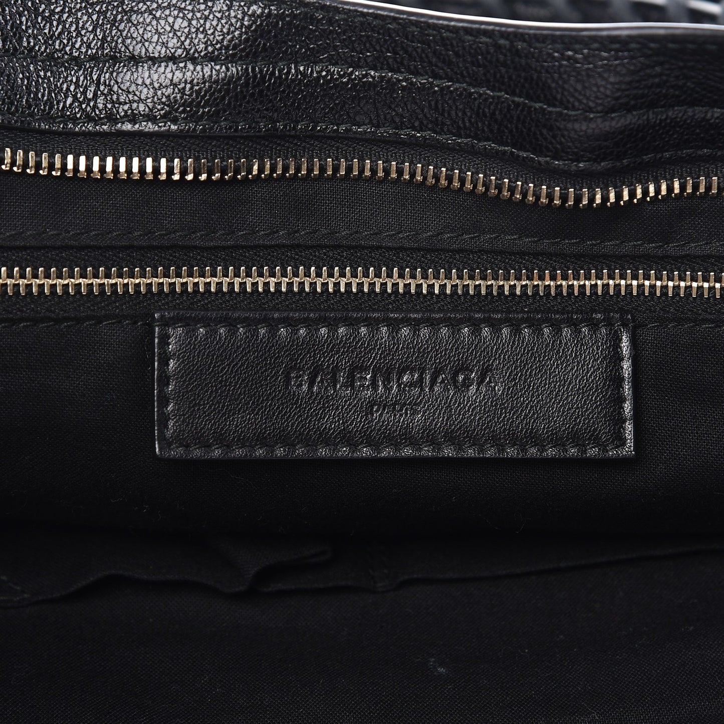 Chevre Gold Metallic Edge Hardware City Black