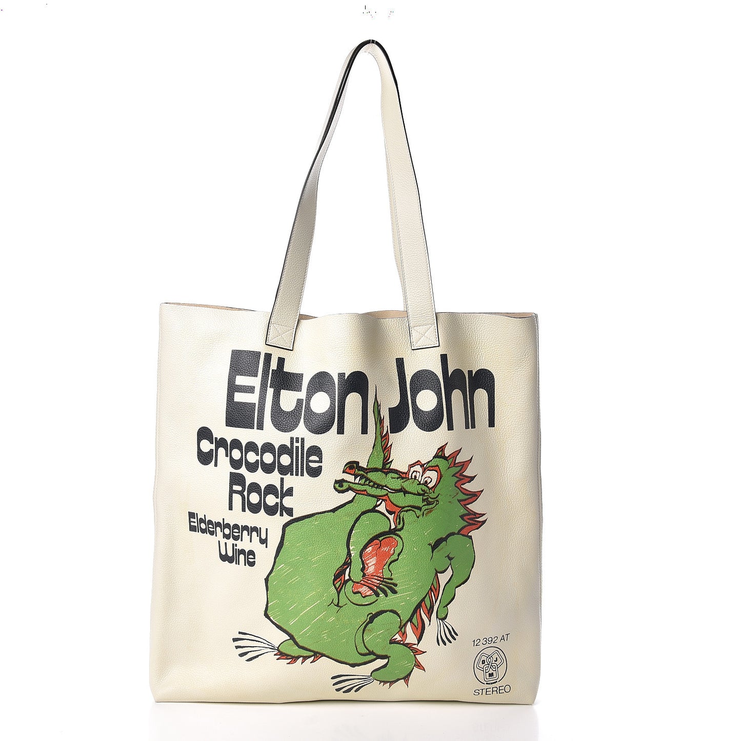 Calfskin Elton John Crocodile Rock Tote Off White