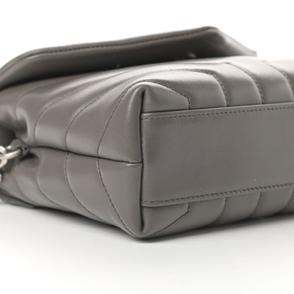 Saint Laurent Calfskin Y Quilted Monogram Toy Loulou Crossbody Bag Storm 9 of 15