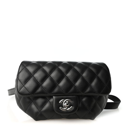 Chanel Calfskin Quilted CC Uniform Flap Belt Bag Black 1 of 10
