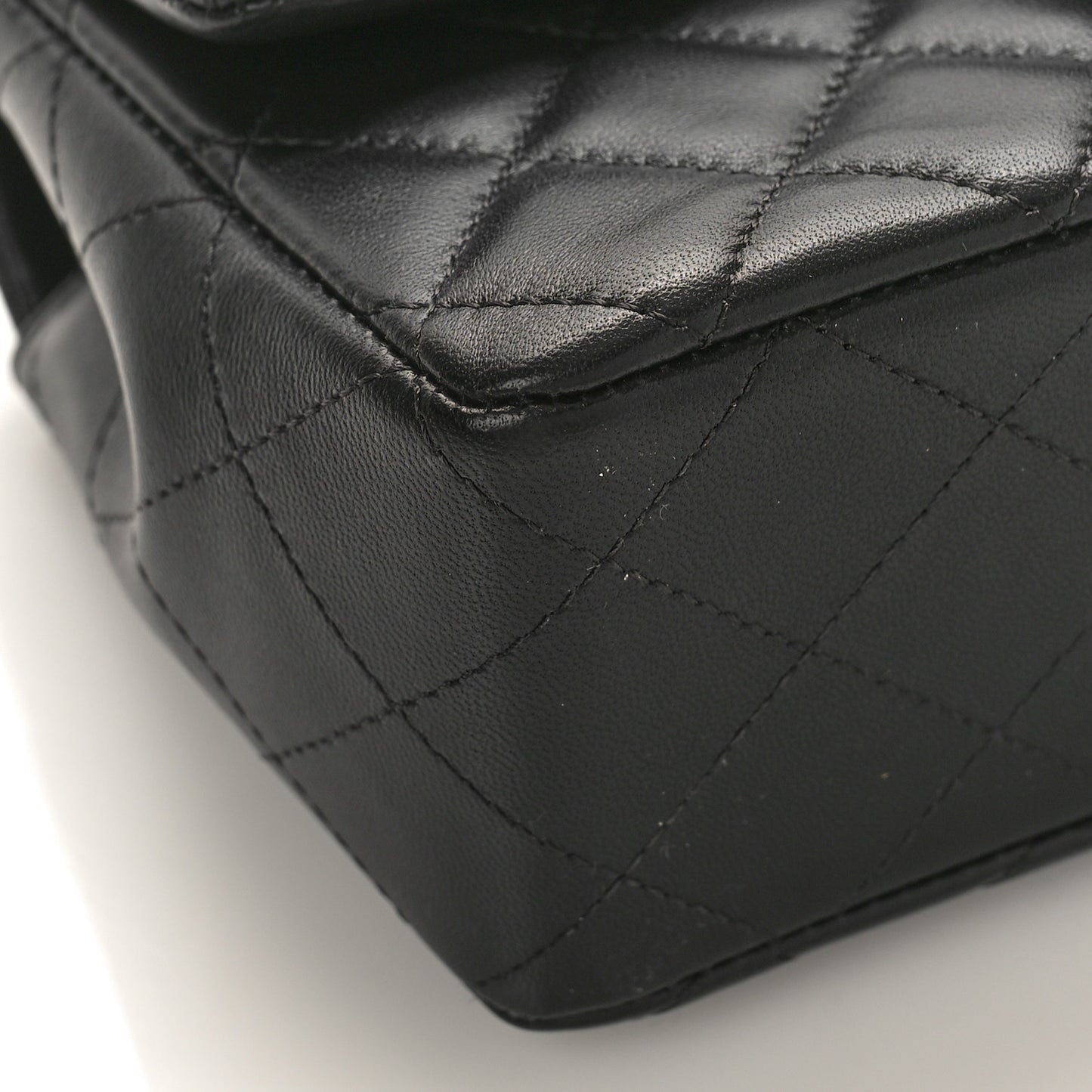 Lambskin Quilted Mini Coco Charms Rectangular Flap Black