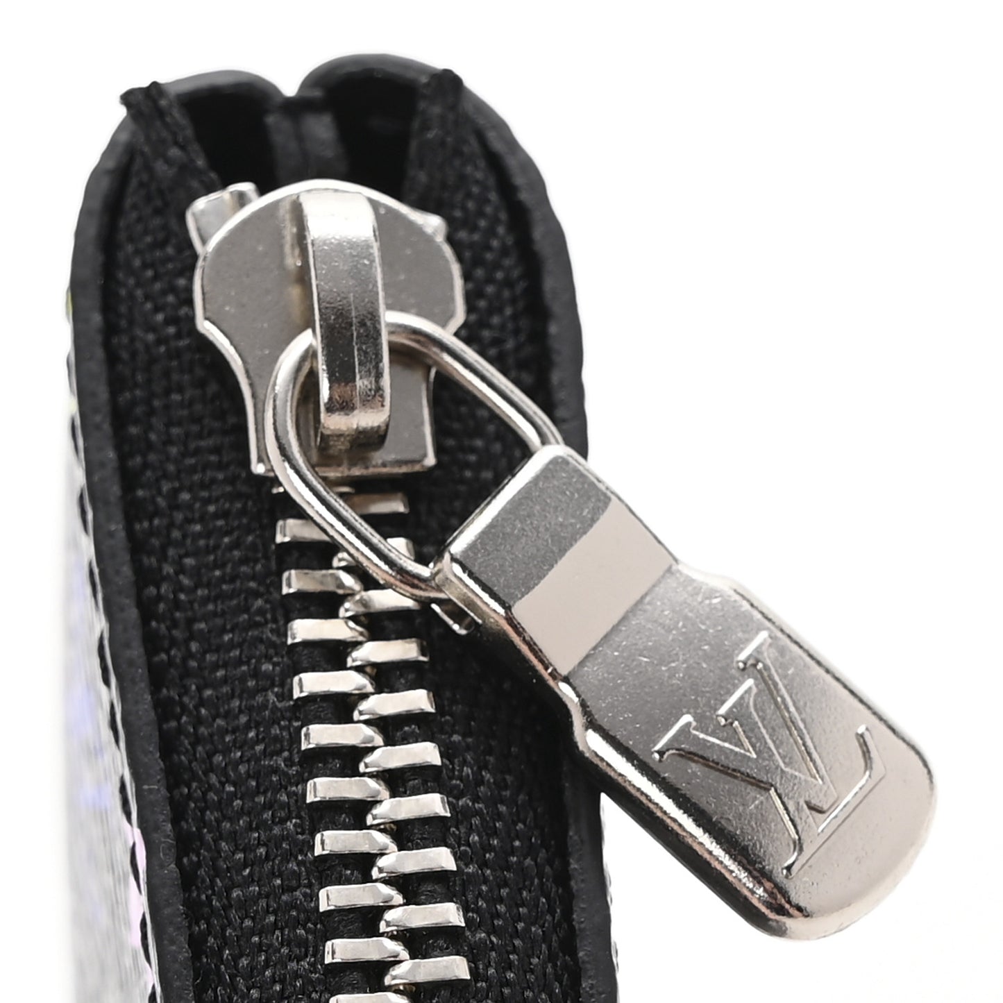 LV X TM Monogram Multicolor Key Pouch Black
