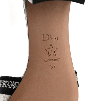 Christian Dior Canvas Jardin Botanique Embroidered Dway 40mm Slide Sandals 37 White Multicolor 7 of 9