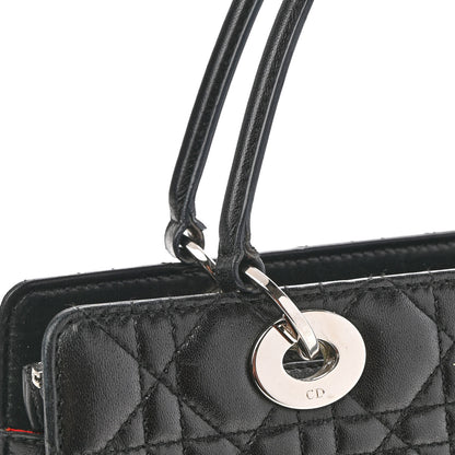 Christian Dior Lambskin Cannage Soft Lady Dior East West Black 8 of 10