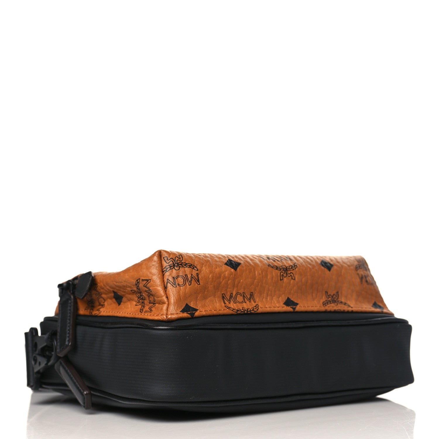 MCM Visetos Square 1976 Crossbody Bag Cognac Black 4 of 9
