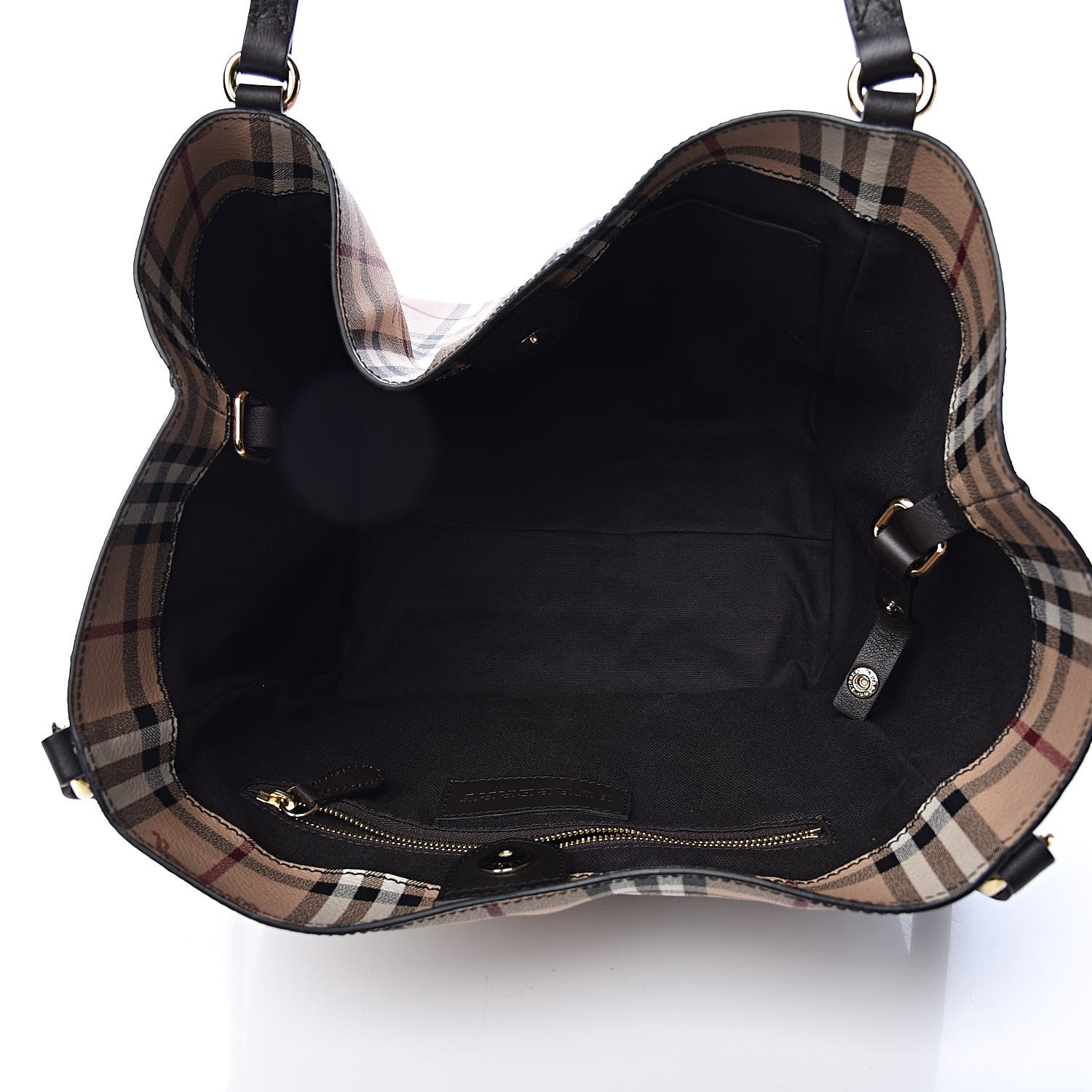 Burberry Haymarket Check Small Canterbury Tote Chocolate 5 of 13