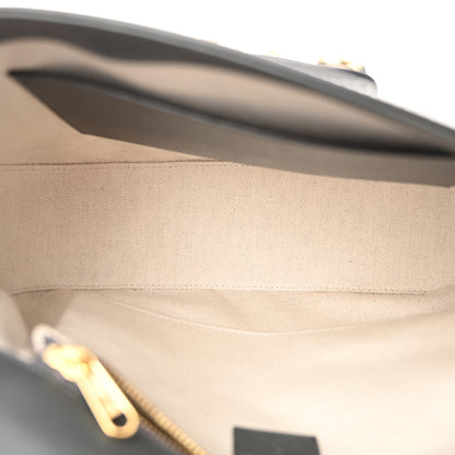 Gucci Azalea Calfskin Web Horsebit 1955 Shoulder Bag Graphite Grey 5 of 12