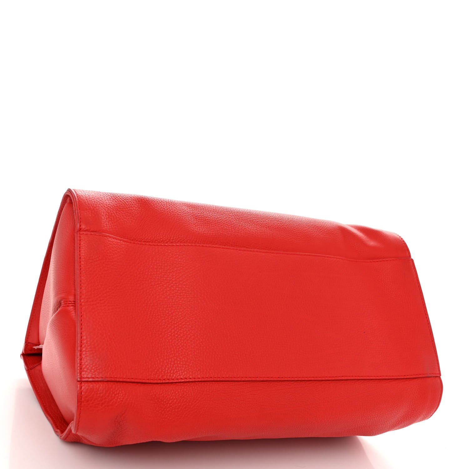 Balenciaga Grained Calfskin M Tube Round Tote Rouge Coquelicot 4 of 13