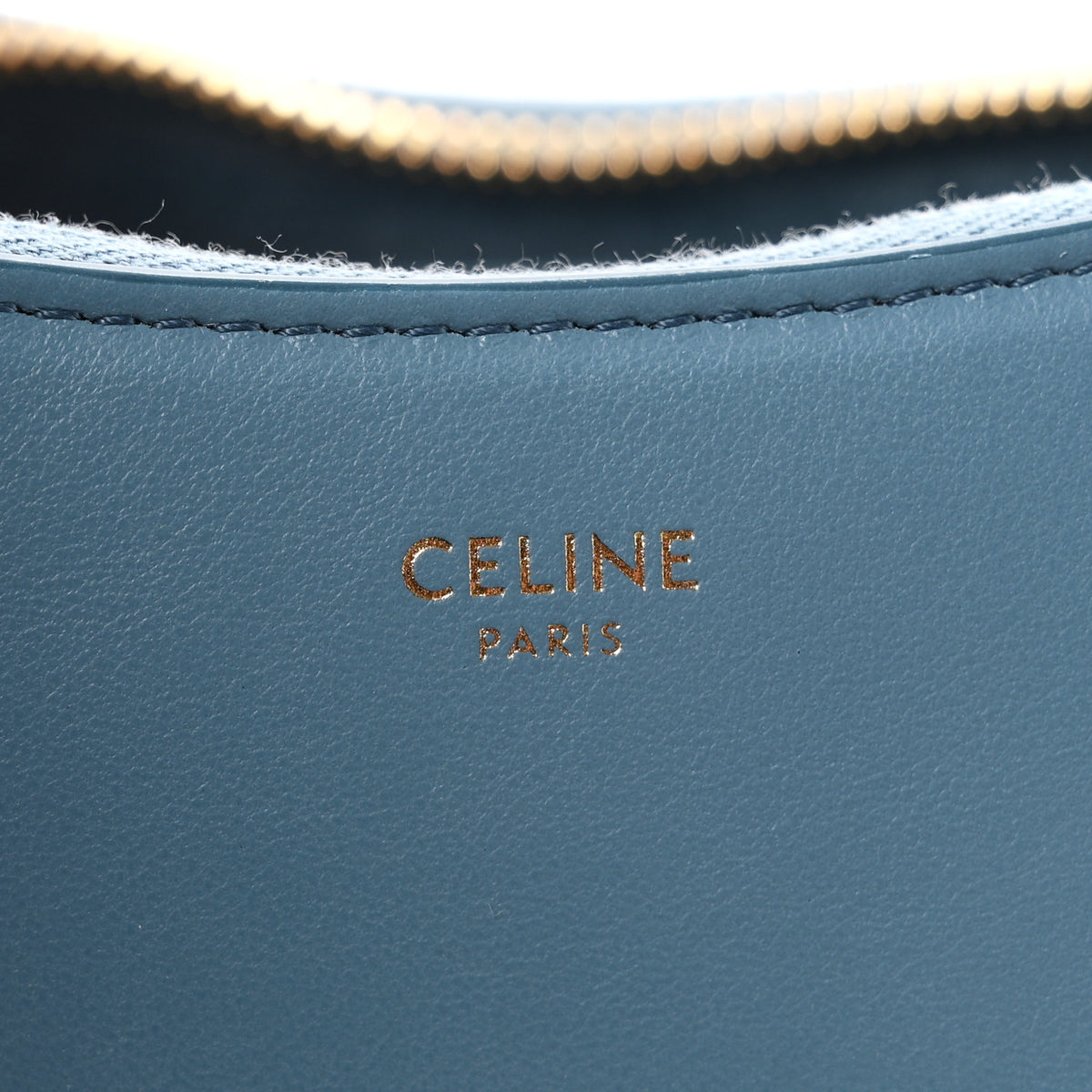 Smooth Calfskin Medium Strap Ava Shoulder Bag Denim