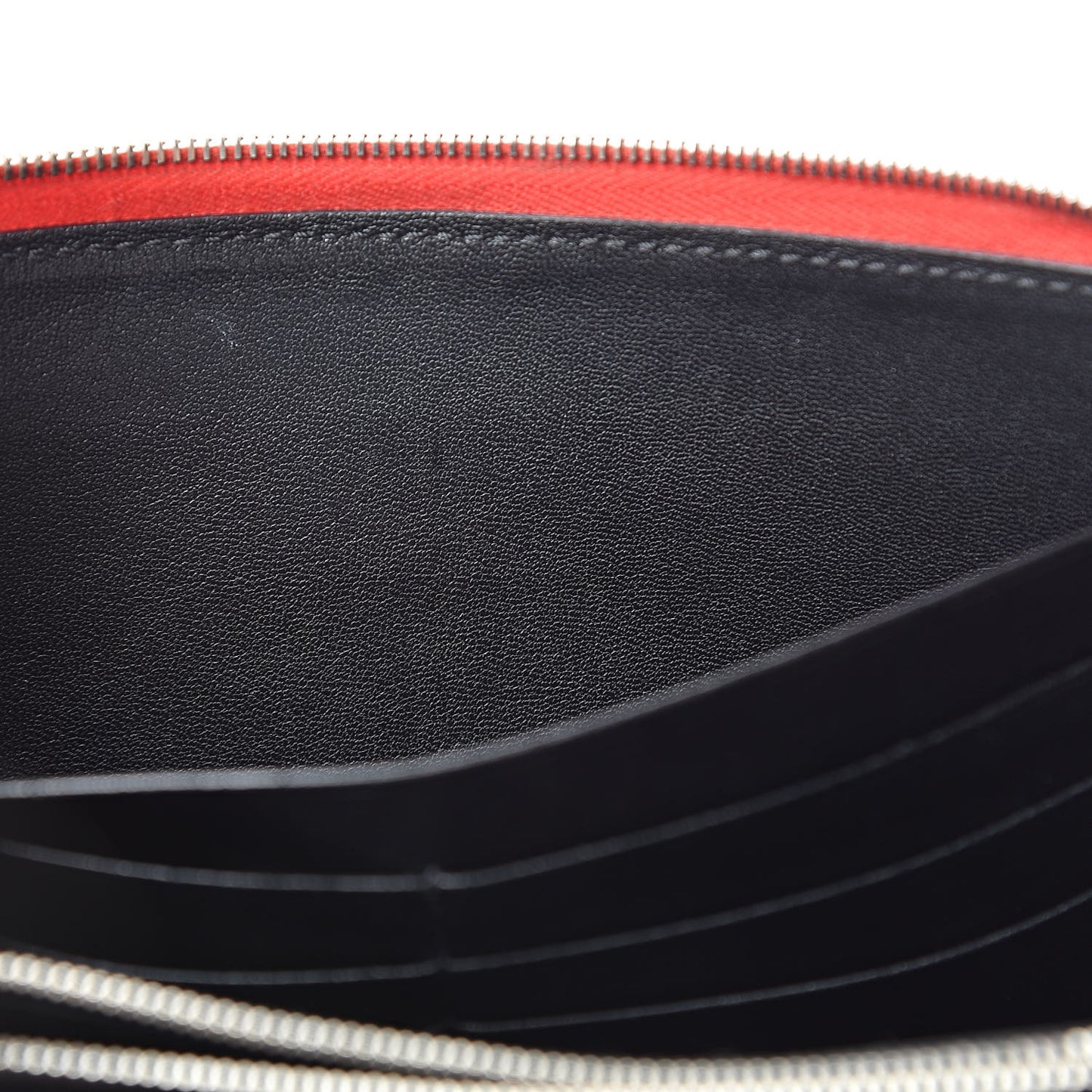 Drummed Calfskin Large Zip Around Multifunction Wallet Coral