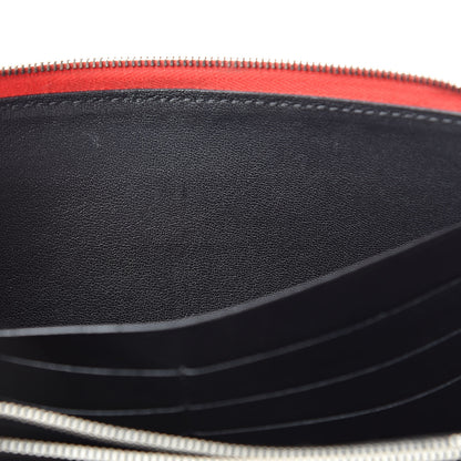 Celine Drummed Calfskin Large Zip Around Multifunction Wallet Coral 8 of 15