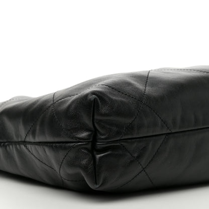 Chanel Shiny Calfskin Quilted Small Chanel 22 So Black 10 of 11