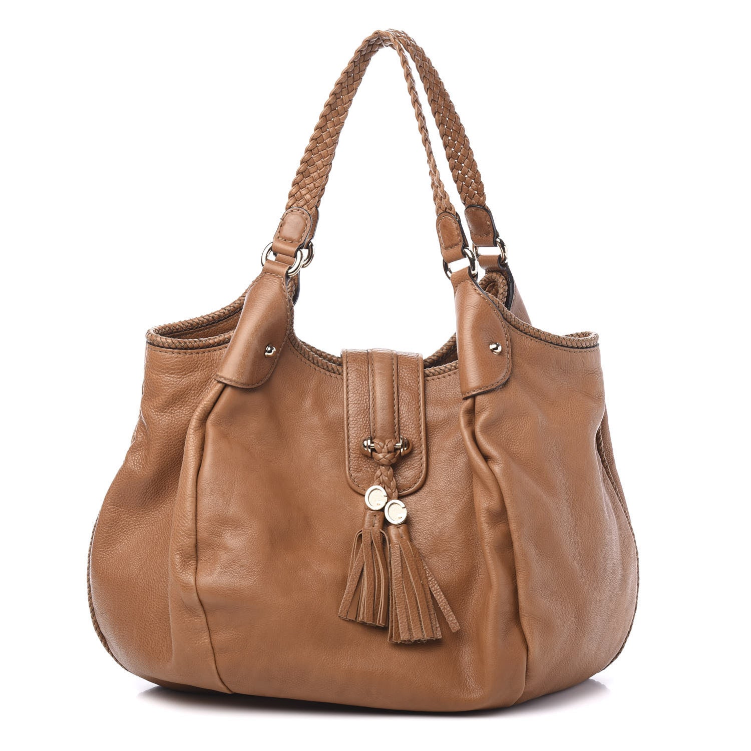 Gucci Pebbled Calfskin Medium Marrakech Shoulder Bag Camel 1 of 10