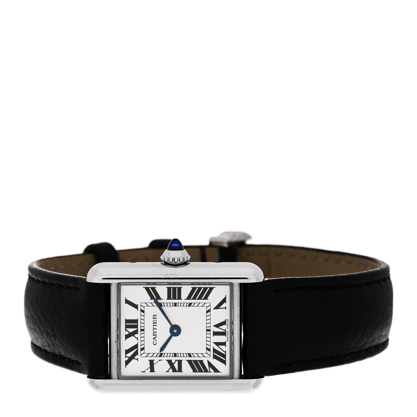 Stainless Steel Calfskin 22mm Must de Cartier Tank Quartz Watch