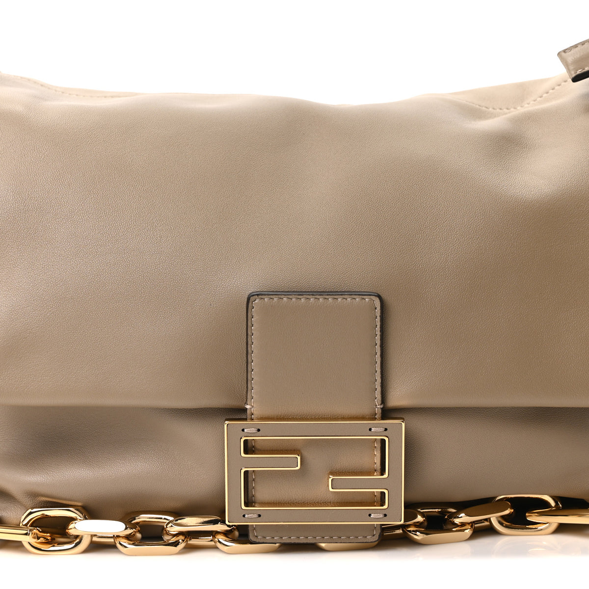 Fendi Nappa Large Mamma Baguette Dove Gray 8 of 10