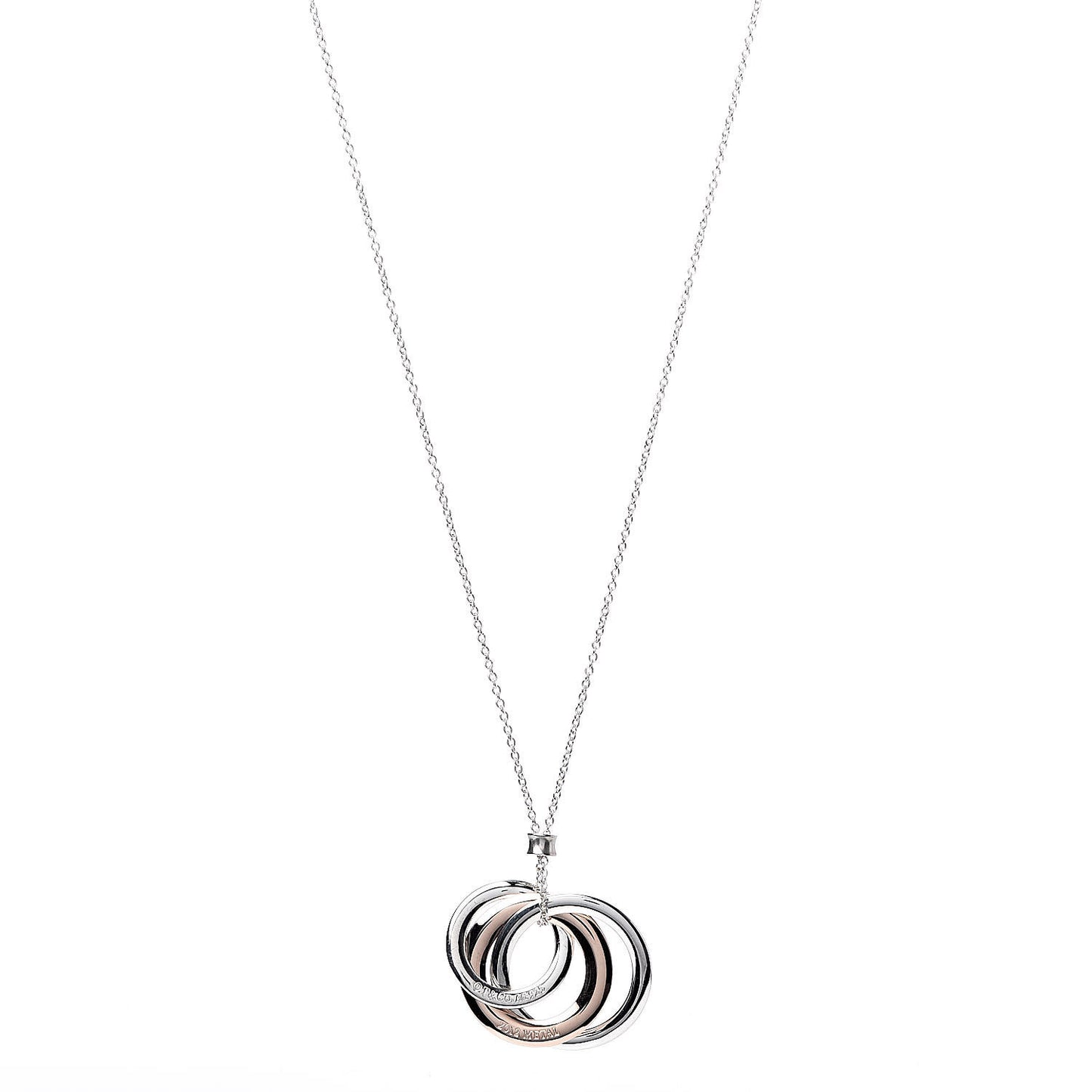Sterling Silver Rubedo 1837 Circles Pendant Necklace