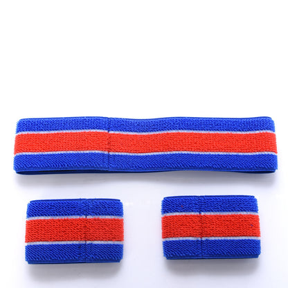 Gucci Cotton Logo Headband and Wrist Set M Blue Orange 2 of 4
