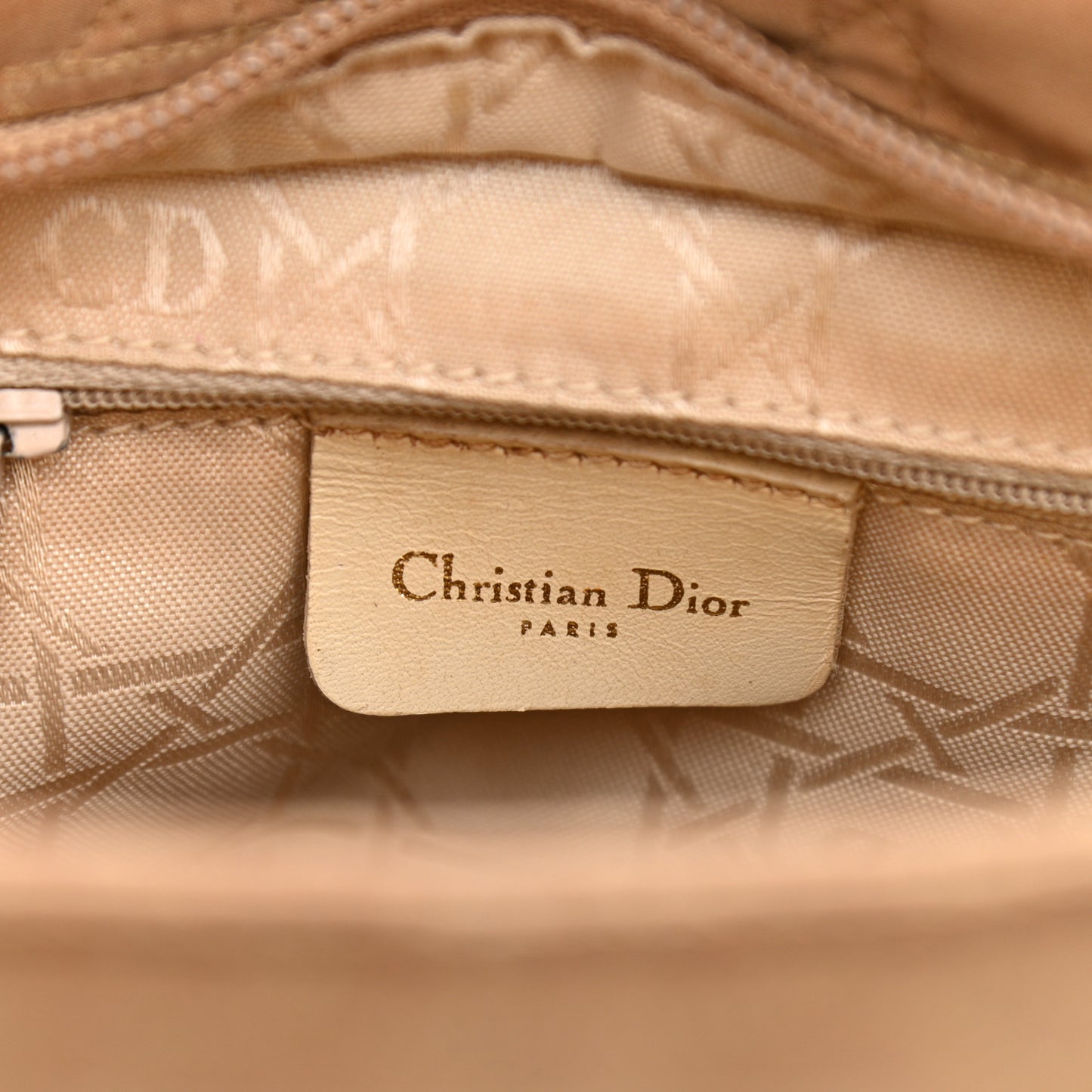 Nylon Cannage Large Lady Dior Tan