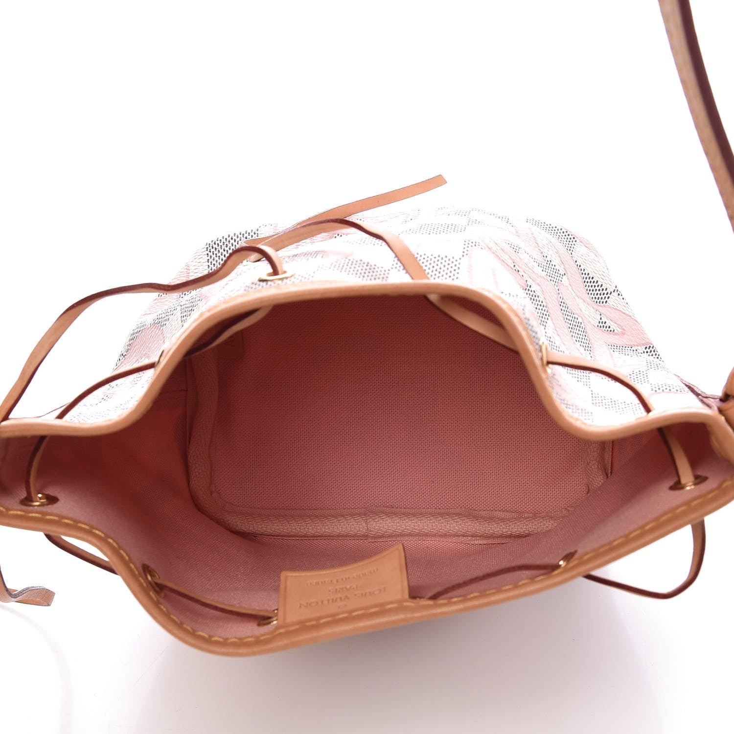 Louis Vuitton Damier Azur Tahitienne Nano Noe Rose Ballerine 5 of 7