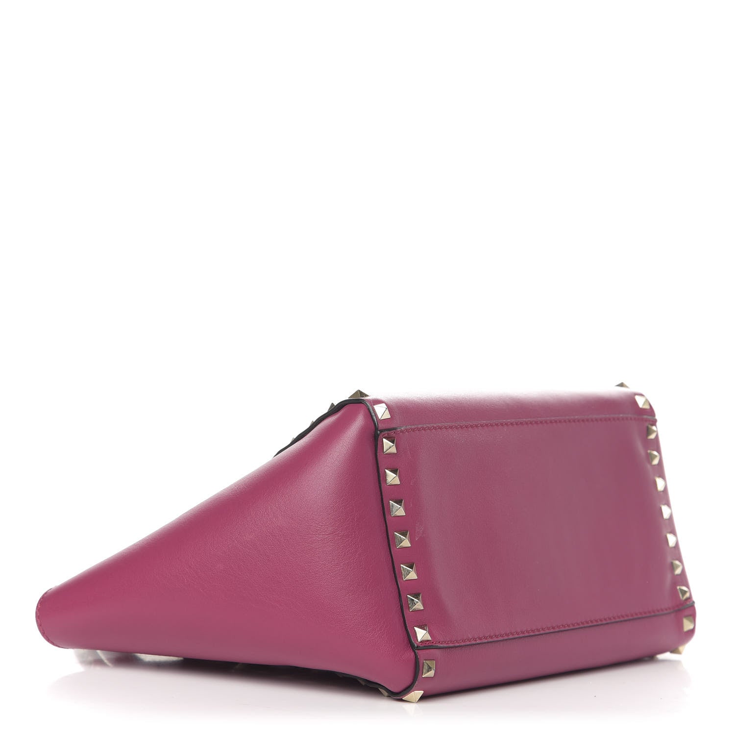 Valentino Garavani Vitello Small Rockstud Double Handle Tote Deep Cyclamin 5 of 17