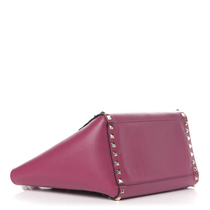 Valentino Garavani Vitello Small Rockstud Double Handle Tote Deep Cyclamin 5 of 17