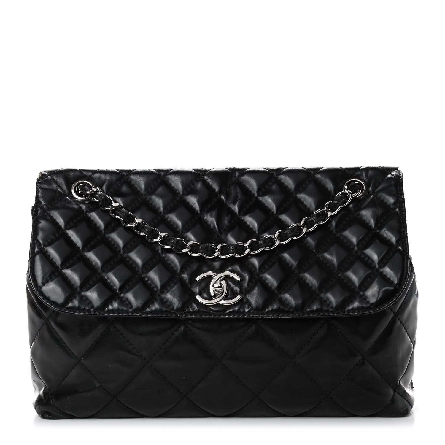 Chanel Vinyl Quilted In the Business Flap Bag Black 1 of 11
