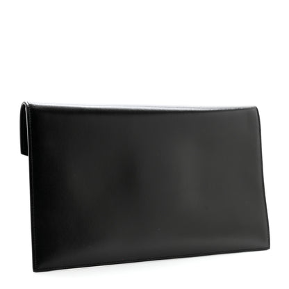 Saint Laurent Smooth Shiny Calfskin Monogram Uptown Pouch Black 3 of 9