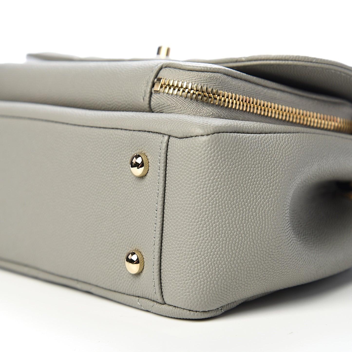 Caviar Quilted Medium Business Affinity Flap Grey